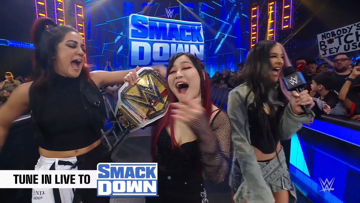 The power at the top of the #SmackDown Women’s Division has shifted… IYO SKY and #DamageCTRL run Friday nights now 👊