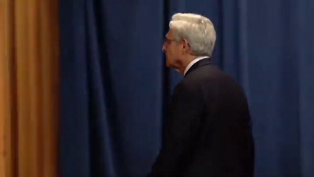 The weasel refuses to take questions as he slinks away. . . Because this is deeply deeply corrupt what he just did by appointing Weiss to special counsel.