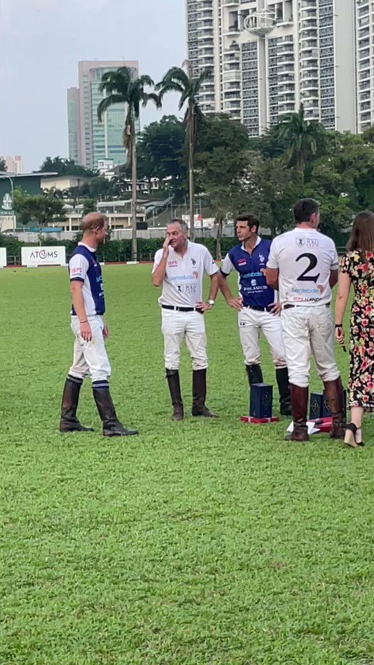 Full time after an exciting game of polo in Singapore 🐎 It finished 7-7 for those who were keeping count. A solid fundraiser for Prince Harry’s @Sentebale