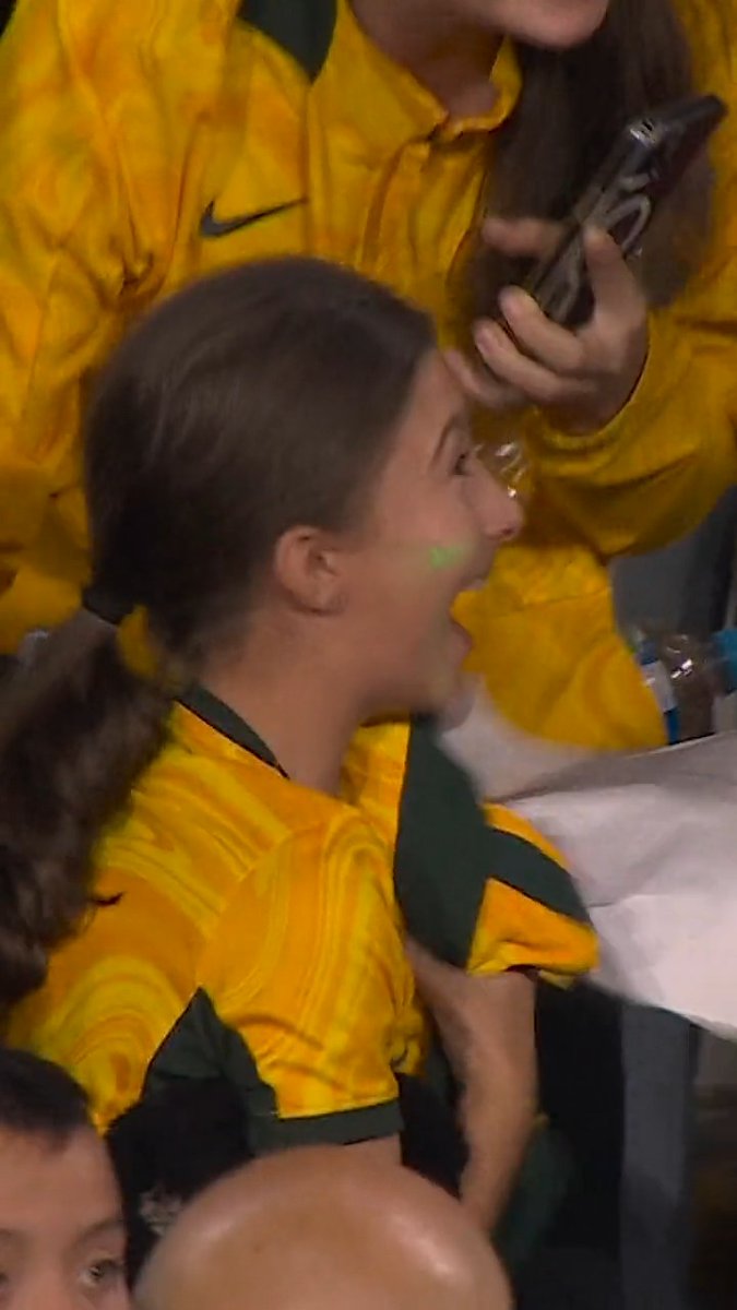 Sam Kerr is a class act 🇦🇺 After winning the most historic match of her life, the Australian forward handed her match-worn shirt to a devoted Matilda fan 💛