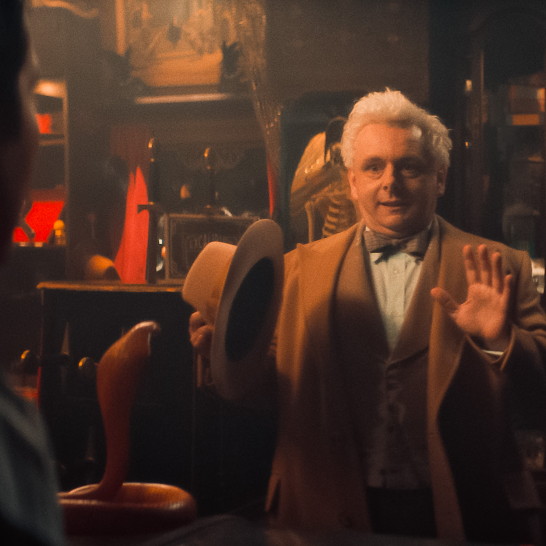 Well, at least Aziraphale isn't trying to saw anyone in half.