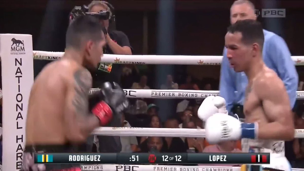 .Manny Rodríguez knocks Lopez down 3 times to close out the night of boxing 👊 #RodriguezLopez #Showtime