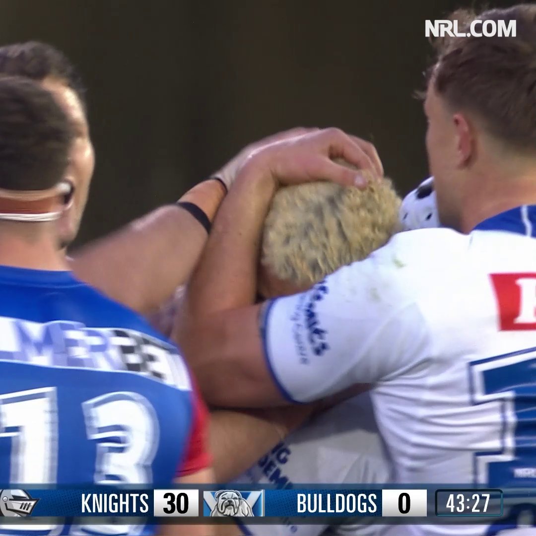 Kikau massive shot… #KnightsBulldogs #RugbyLeague