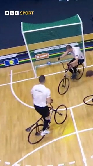 Welcome to cycle-ball, the best sport you've never heard of 🚲⚽ #BBCCycling | @CyclingWorlds | #GlasgowScotland2023