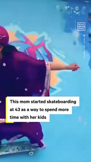 ‘I always thought, I'm too old. I'm going to fall. It's too late for me.’ — Here’s how this mom was able to connect with her kids and reconnect with herself through skateboarding 🛹🥻