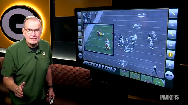 "That's not just playing big, that is playing HUGE." Larry McCarren breaks down some key blocks from Rasheed Walker Rock Report 🎥