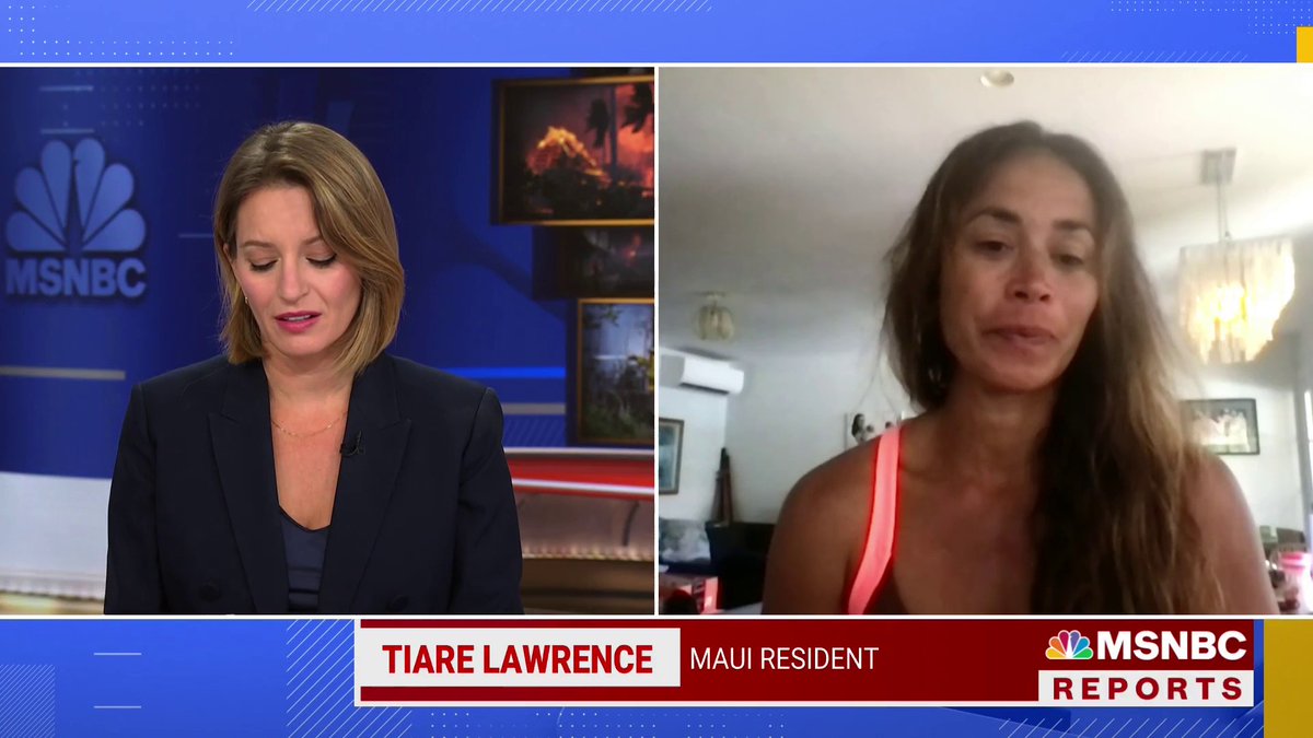"Lahaina is not for sale." Maui resident Tiare Lawrence talks to Katy Tur about real estate investors reaching out to residents after the destructive fires on Maui.