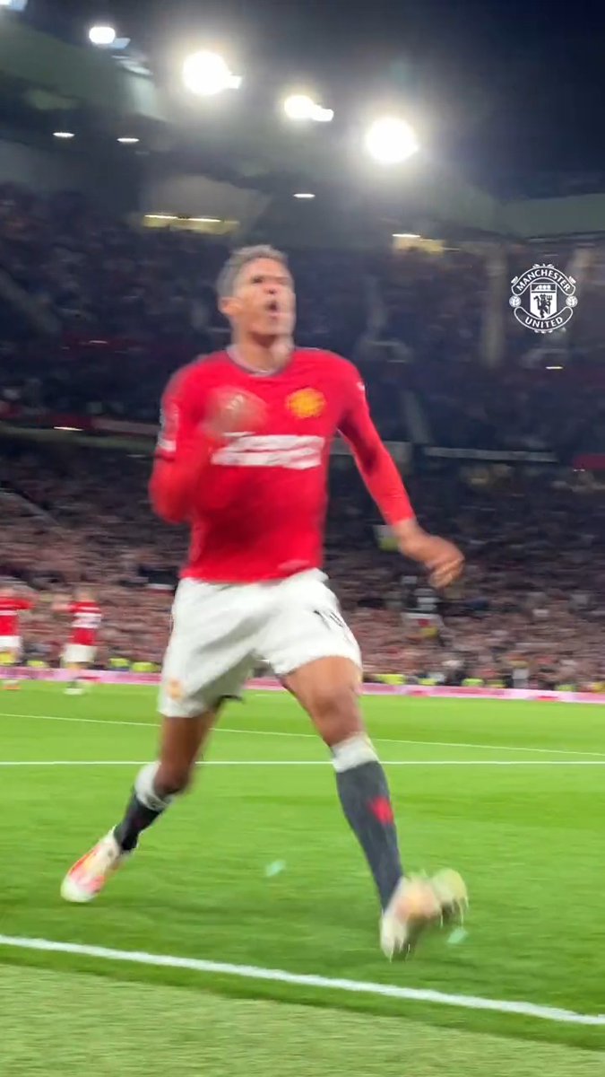 This angle of @RaphaelVarane's celebration >>> #MUFC || #MUNWOL
