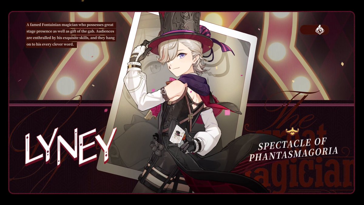 Character Demo - "Lyney: Secret Inside the Hat" | Genshin Impact The Great Magician's hat is said to be deep enough to hide anything. #GenshinImpactFontaine #Lyney