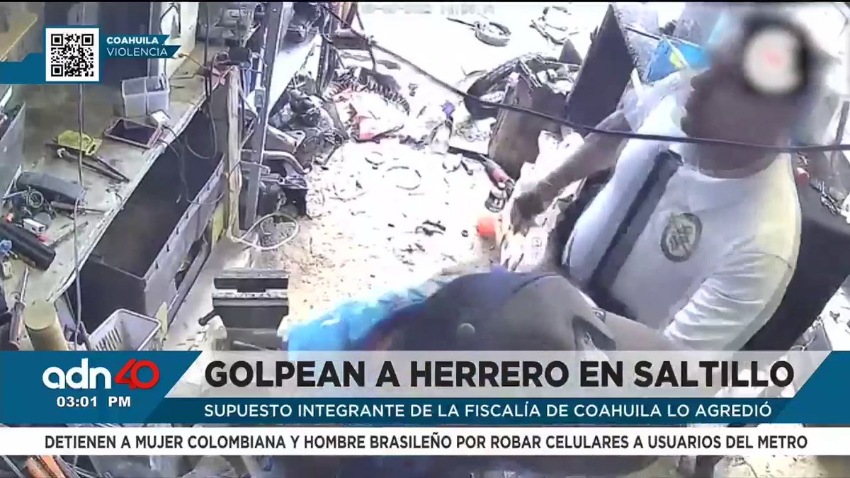 ¡Indignante! 😡 Así golpearon agentes de la Fiscalía de Coahuila a trabajador de una herrería, además de la golpiza le quitaron 25 mil pesos 😤 No te pierdas las noticias del día en #EsTendencia 🗣️con José Luis Mora Gómez y @amolina_oficial |