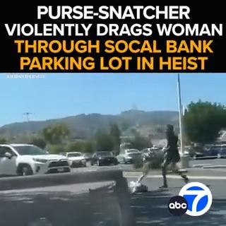 A purse-snatcher violently drags a woman through a bank parking lot in Hacienda Heights. The video posted by former L.A. County Sheriff Alex Villanueva, who calls out county supervisors' policies. The shocking daylight crime - This morning at 6 from ABC7