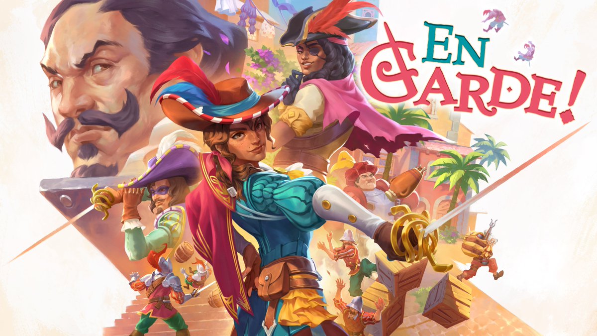 🎺 En Garde! is OUT NOW on Steam! 🤩 ⚔ Intense swashbuckling action! ✨ Flamboyant characters! 👺 SHENANIGANS! We hope you'll enjoy it and support our little team 🤗 (Link below!) #EnGarde