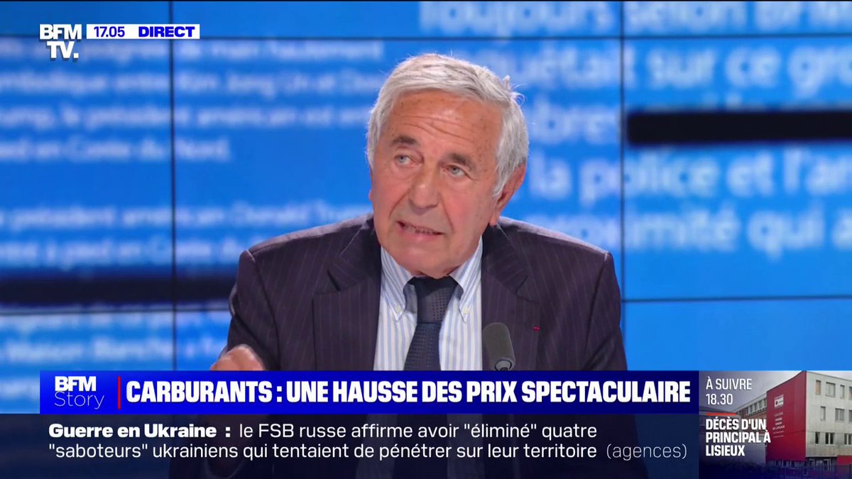 Hausse des prix du carburant: "Il ne faut pas s'imaginer que toute l'augmentation du prix va dans les caisses de l'État", rappelle Jean-Louis Schilansky (ancien président de l'Union Française des Industries Pétrolières)