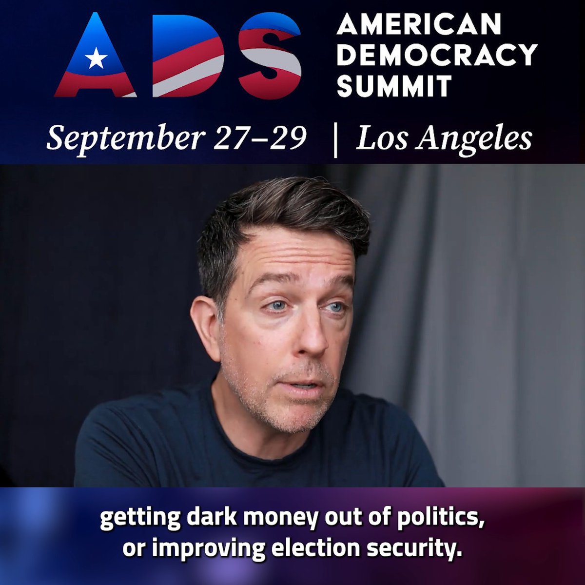 ⭐Checklist for securing the 2024 elections⭐ ☑️ End gerrymandering ☑️ Get dark money out of politics ☑️ Party with Ed Helms 🪅 🥳 Spend 3 days with the best organizers in the business for both politics AND celebrating at #ADS2023.