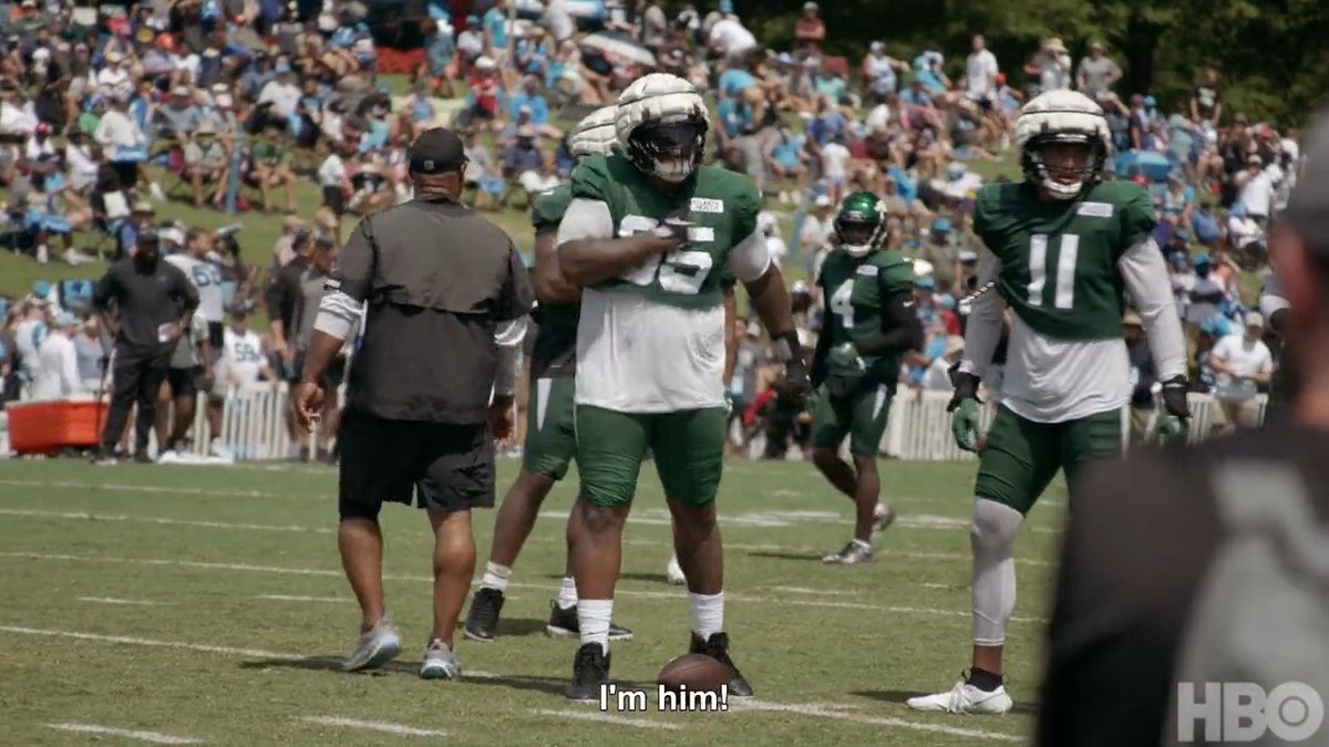 "I probably got 10 sacks today by myself." Quinnen Williams was absolutely wrecking joint practices all day. #HardKnocks on Max
