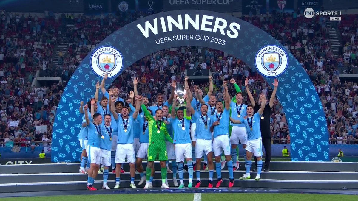 Man City have another trophy! ๐ The #SuperCup belongs to the reigning European champions!