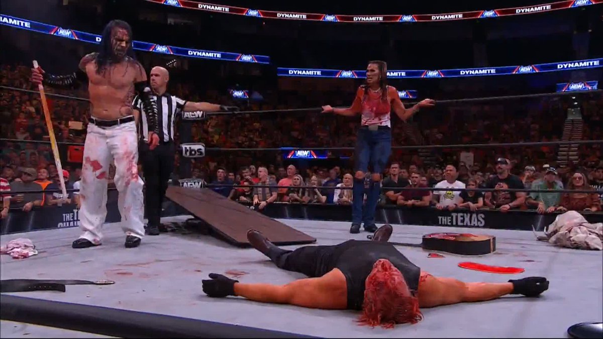 Leatherface has arrived! Watch #AEWDynamite Fight for the Fallen LIVE on TBS! Jeff Jarrett | #BrotherNero DELETED | The Texas Chain Saw Massacre | #TexasChainsawMassacre