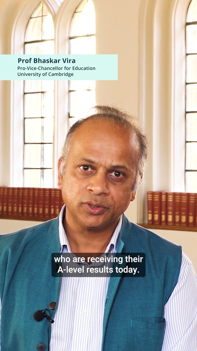 Congratulations to everyone receiving their A-level results today! ❤️ Prof Bhaskar Vira @Bhask286, Pro-Vice-Chancellor for Education, has a special #ALevelResultsDay message for you 🗣️ Tell us if you're #GoingToCambridge and be sure to follow Cambridge University too! #ALevels2023