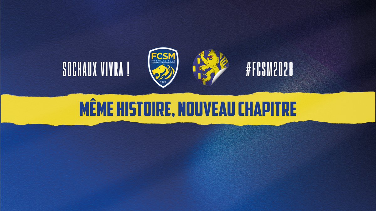 🦁 𝑴𝒆̂𝒎𝒆 𝒉𝒊𝒔𝒕𝒐𝒊𝒓𝒆, 𝒏𝒐𝒖𝒗𝒆𝒂𝒖 𝒄𝒉𝒂𝒑𝒊𝒕𝒓𝒆 📖 95 ans d'histoire ne pouvaient pas s'arrêter de cette manière. Aujourd'hui un nouveau chapitre s'écrit pour le FCSM, avec comme mot d'ordre l'union sacrée ! Gloire à nos couleurs, #SochauxVivra 💛💙