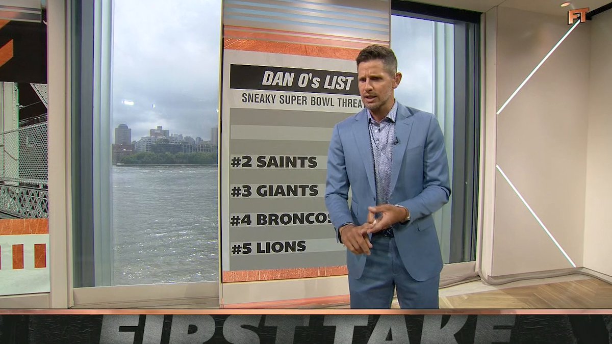 .Dan Orlovsky's top 5️⃣ sneaky Super Bowl threats ⤵️ 1. Jaguars 2. Saints 3. Giants 4. Broncos 5. Lions