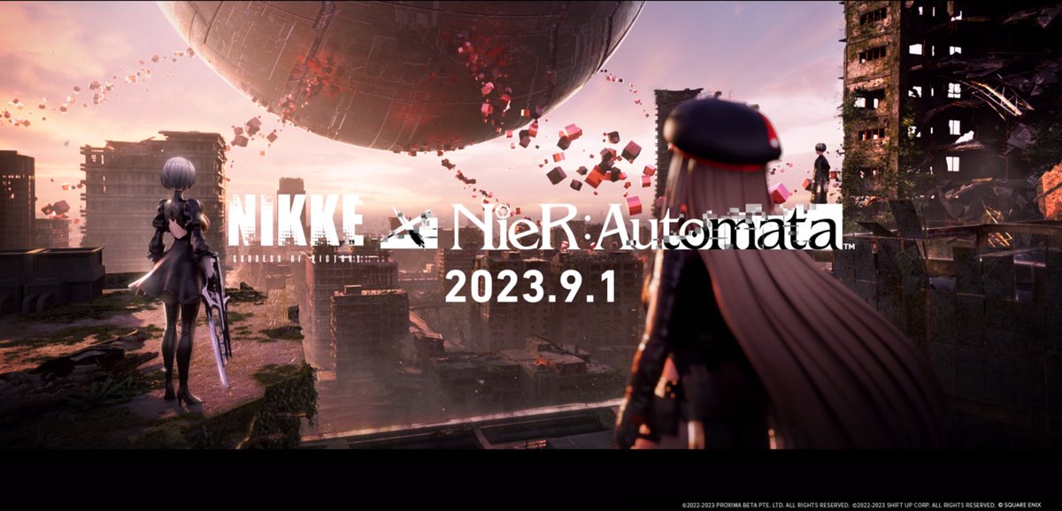 【Collaboration PV First Reveal】 GODDESS OF VICTORY: NIKKE x NieR:Automata collab officially begins on 1st September!😊 Guns and blades, Survival and extinction. NIKKE and YoRHa squad, The last hope of mankind, assemble! HD Ver 🔗: #NIKKExNieR #NIKKE