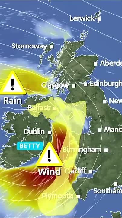 Storm Betty set to batter parts of Scotland with heavy rainfall as yellow Met Office warning issued.