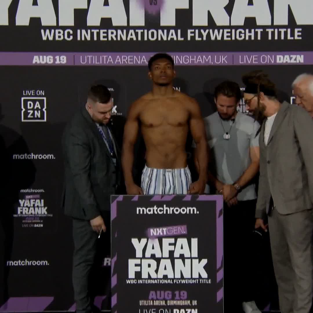 ⚖️ WEIGH-IN AND FACE-OFF 👀 Aaron Bowen vs Wilmer Baron #YafaiFrank