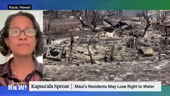 “Plantation disaster capitalism is unfortunately the perfect term for what's going on.” Law professor Kapuaʻala Sproat explains how large landed interests “are using this time of tremendous trauma for the people of Maui to swoop in and to get past the law.”