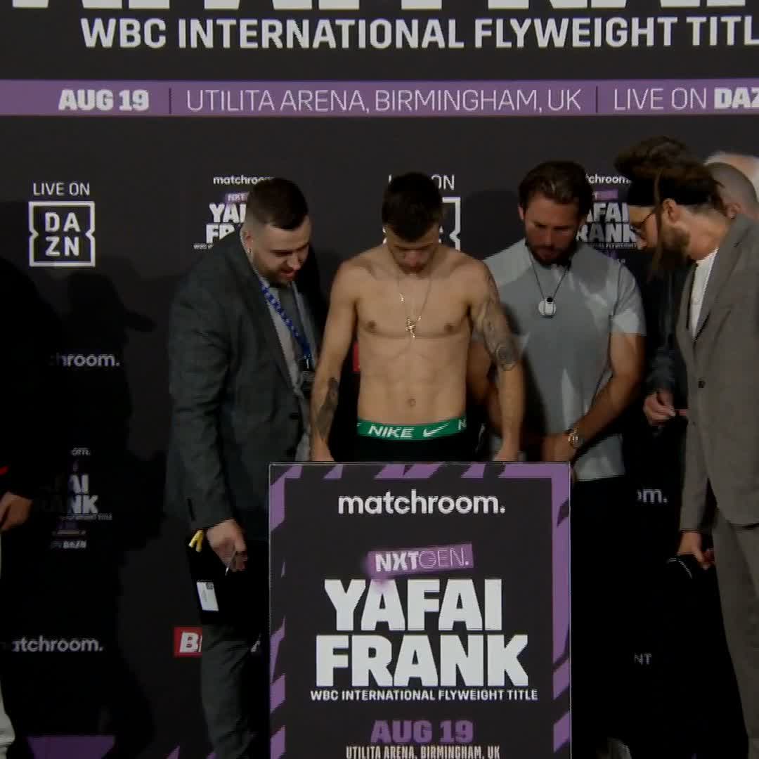 ⚖️ WEIGH-IN AND FACE OFF 👀 Galal Yafai vs Tommy Frank 🛡️ WBC International Flyweight Title #YafaiFrank live on DAZN