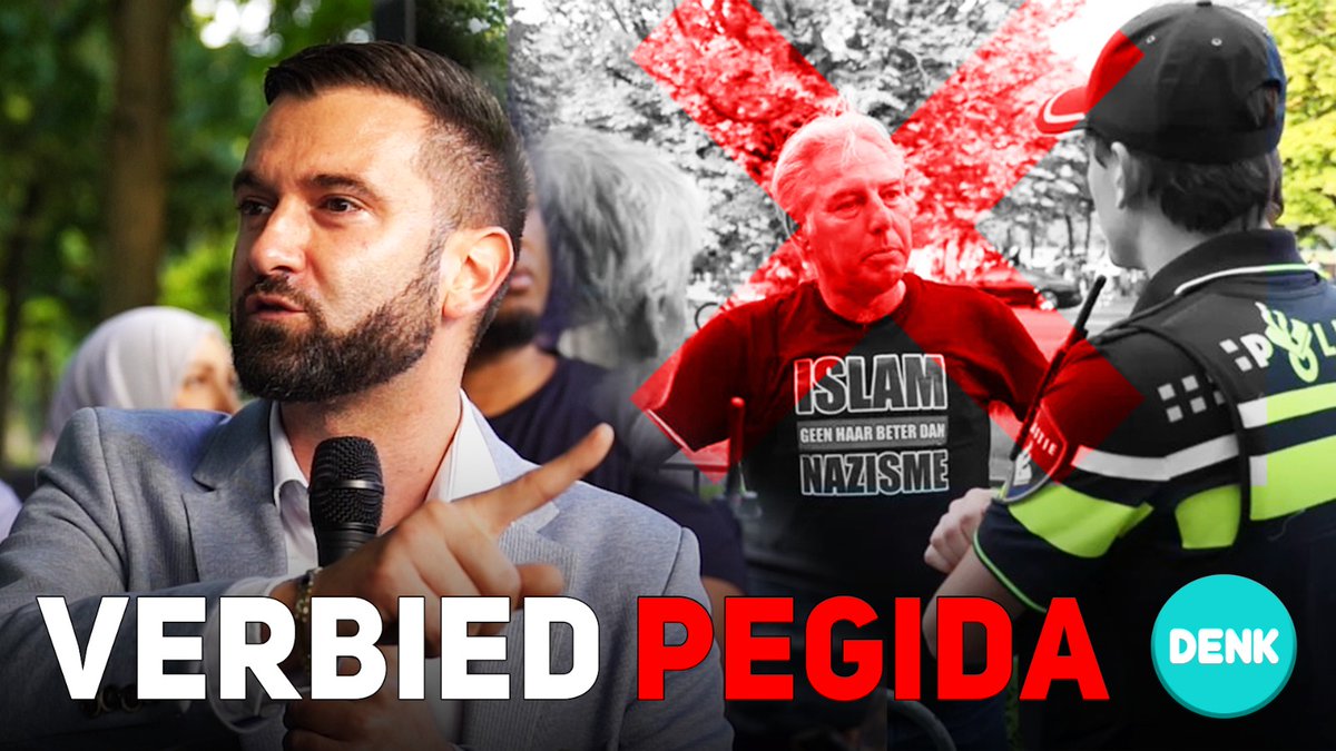 Vandaag stond de haatorganisatie #PEGIDA voor de Turkse ambassade een heilig boek voor meer dan 1 miljoen Nederlanders te verscheuren. Het is schandalig dat burgemeester Van Zanen dit toestond. DENK stond daar om een tegengeluid te geven, want dit is niet normaal! #Koran