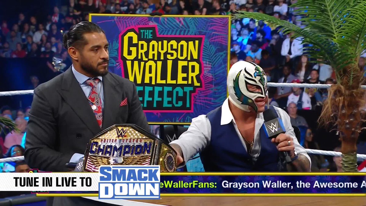 Did ♛Rey Mysterio❔ steal @EscobarWWE's #USTitle opportunity? 👀🤔 Grayson Waller #GWEffect #SmackDown