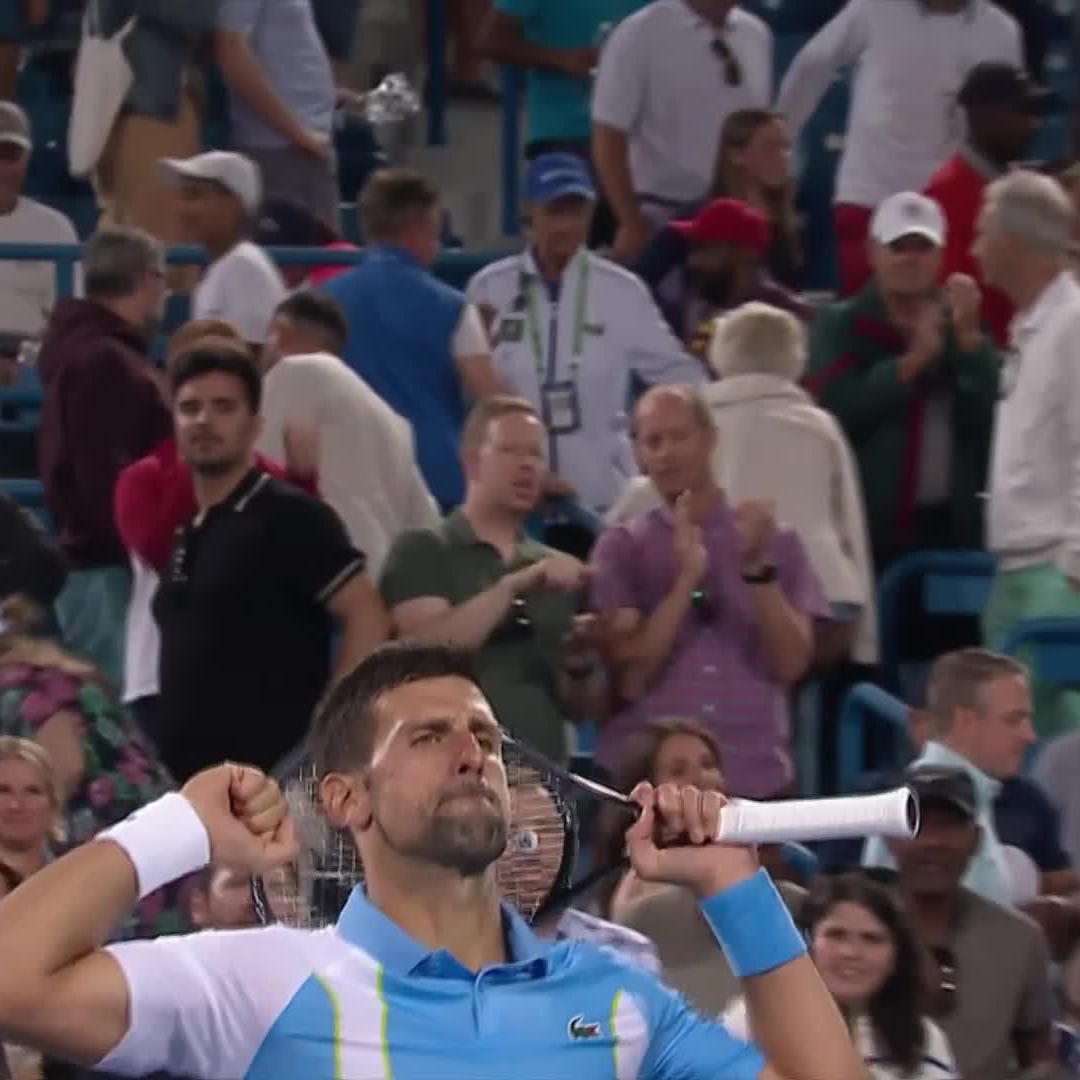 No slack from Novak 💪 Novak Djokovic powers into his 9th #CincyTennis semi-final with a 6-0 6-4 win over Taylor Fritz.
