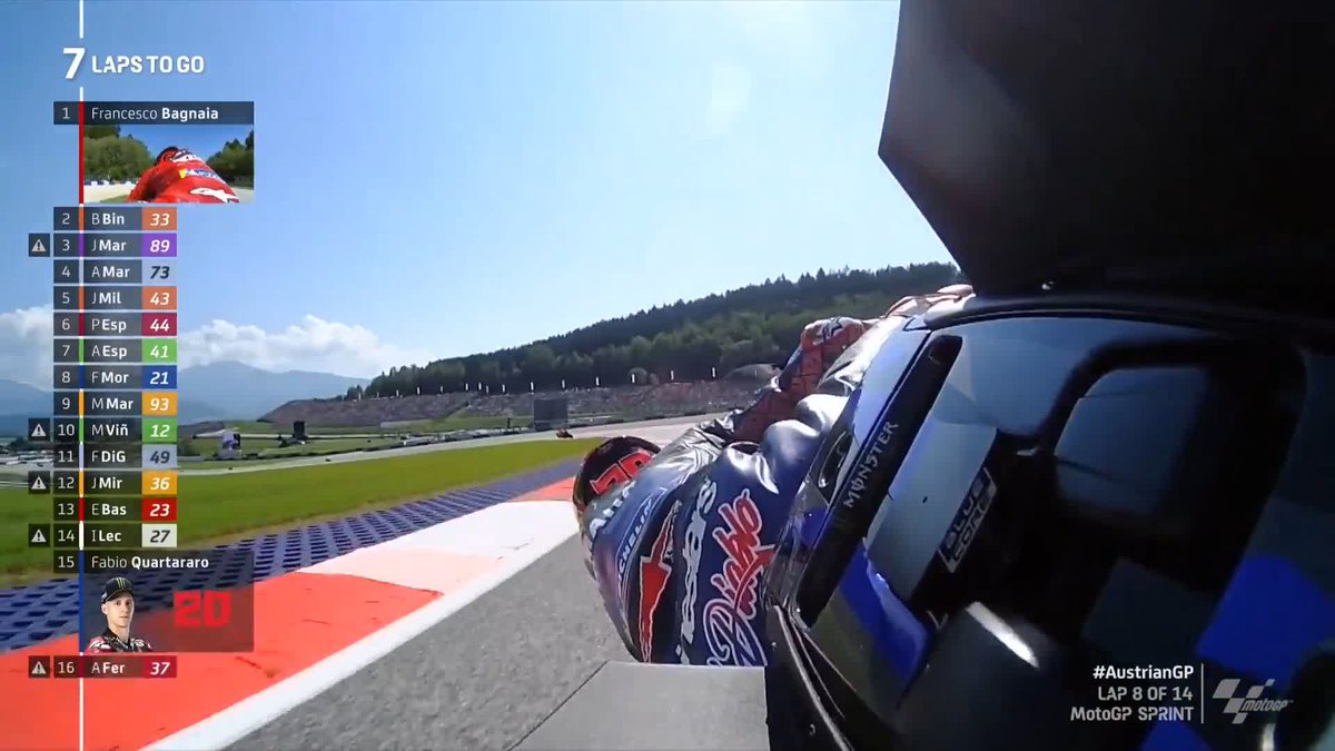 El Diablo isn't giving up! 💪 fabio quartararo is fighting back for every point but he's now been given a long lap penalty too! ⚠️ #AustrianGP 🇦🇹