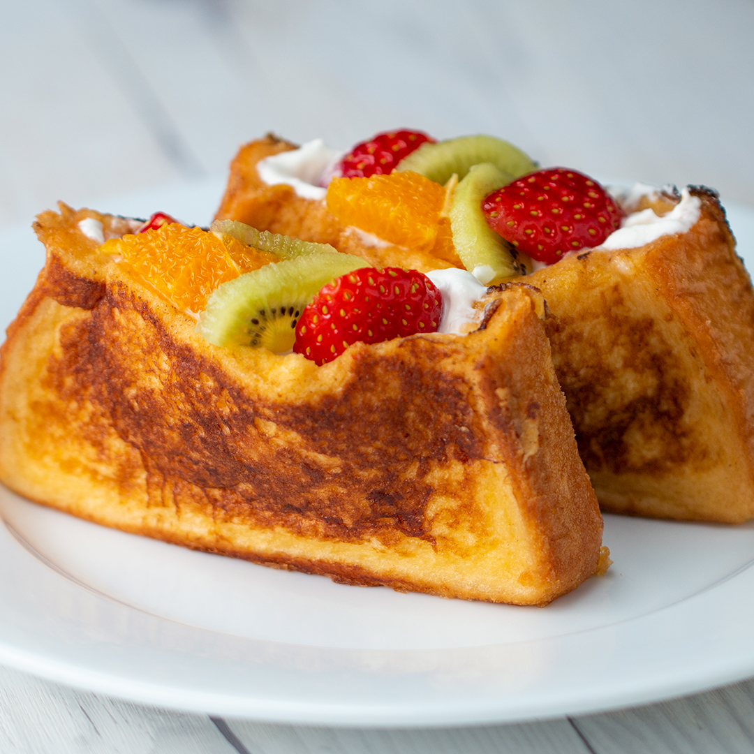 フレンチトーストフルーツサンド〜クリームたっぷり♪〜🍓🥝🍊 / French Toast Fruit Sand #tastyjapan