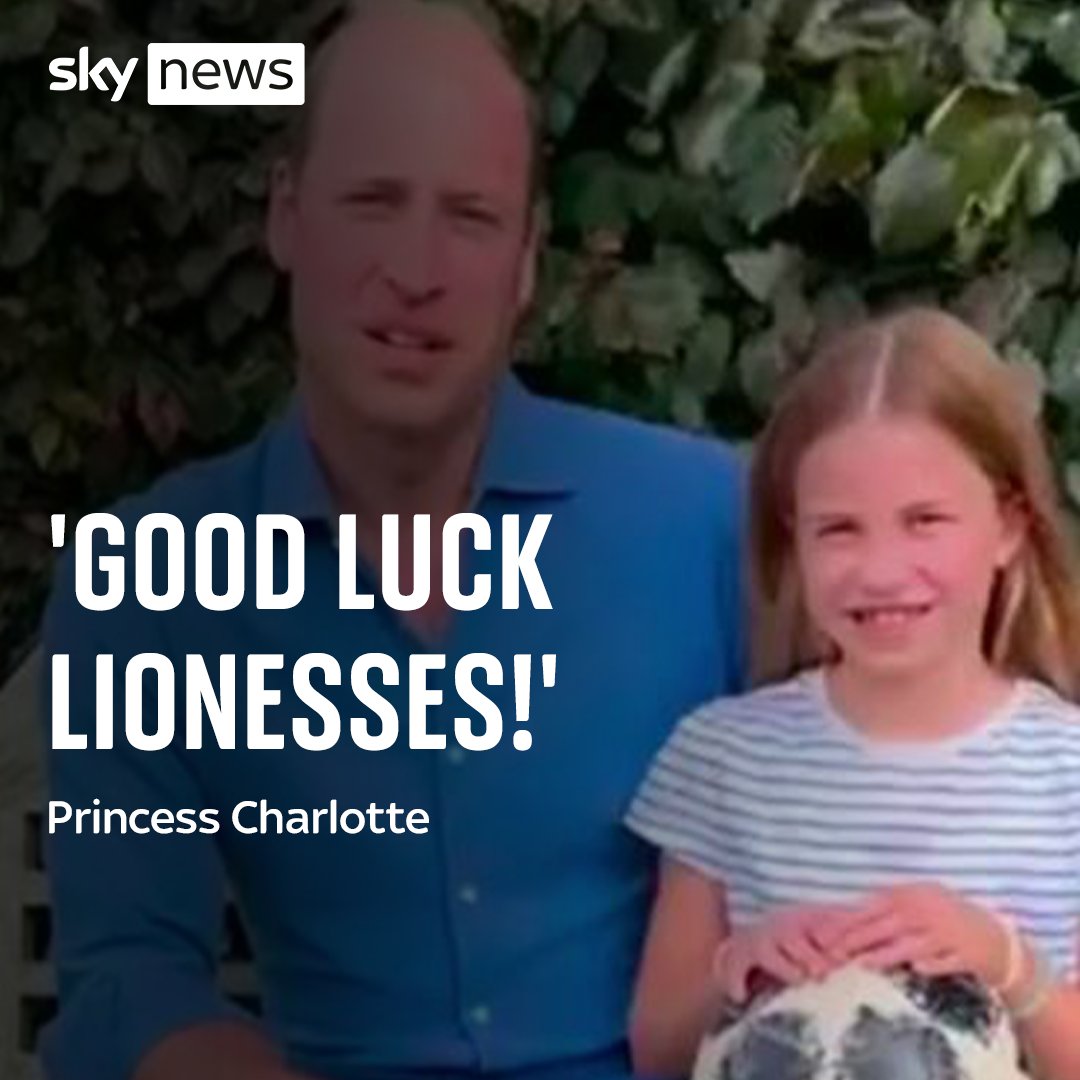 Prince William has said "sorry we can't be there in person" as he wished the Lionesses good luck ahead of the Women's World Cup final. Read more: