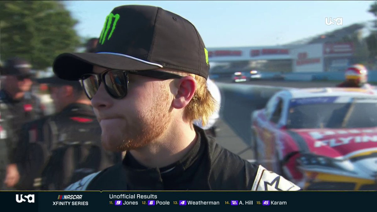 "Congratulations on his second win. Definitely wish I could have gotten my 13th there." Ty Gibbs on the late-race tangle with Sam Mayer, and his 12 Xfinity Racing wins.