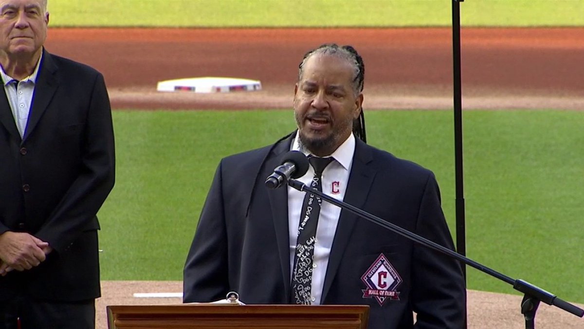 Manny Ramirez, in the Guardians Hall of Fame. Right where he belongs. #ForTheLand