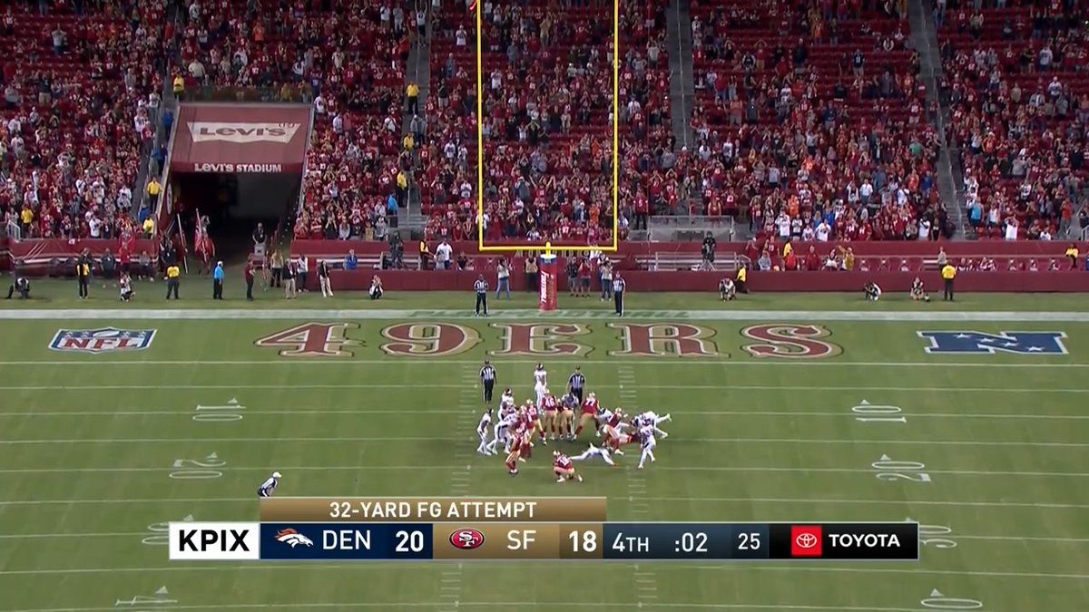 Walk-off winner! Jake Moody 📺 #DENvsSF on KPIX 📱 NFL+ //