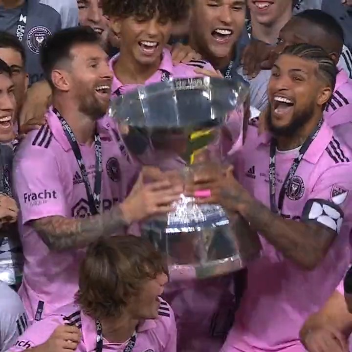 Seven games into his Inter Miami CF career & already lifting trophies... All the moments from a magical night for Leo Messi. ✨