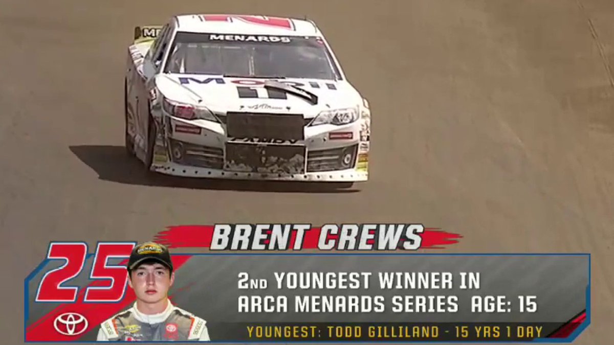 Repost to congratulate Brent Crews on his first career ARCA WIN in Springfield!