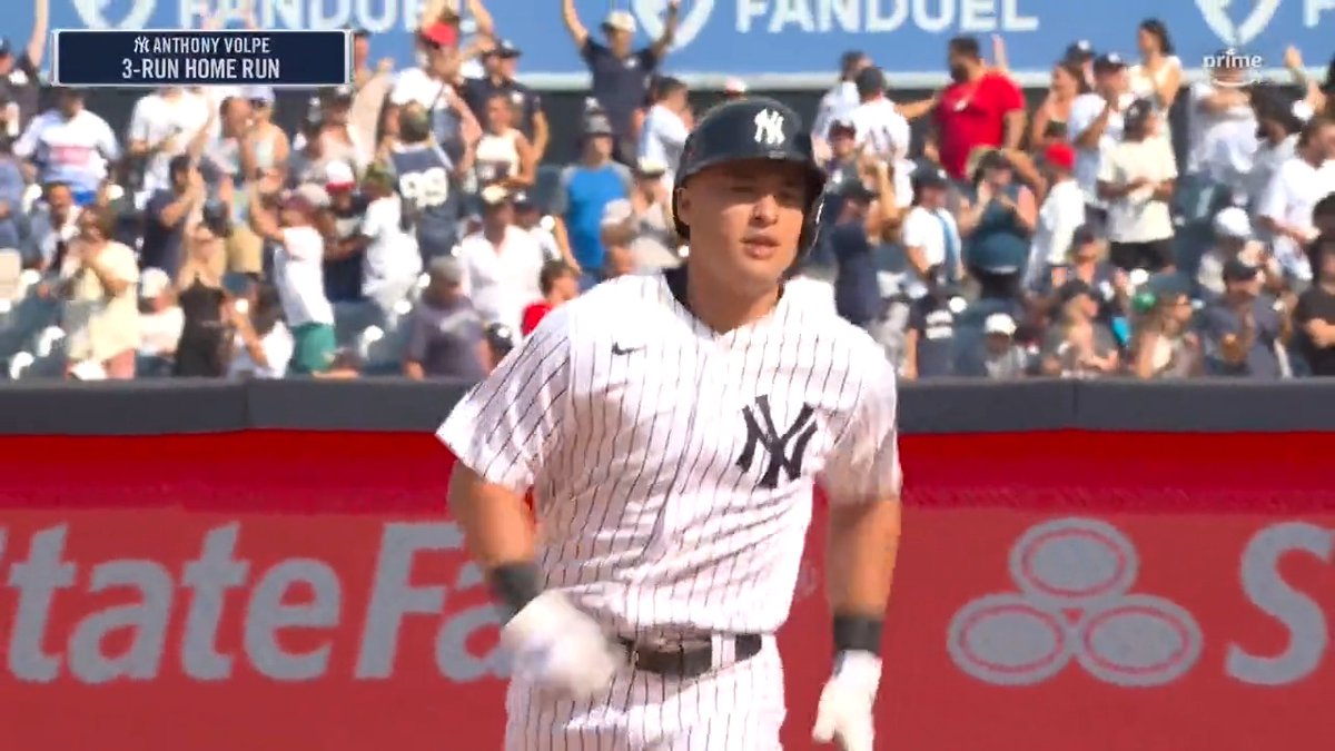 Anthony Volpe game-tying 3-run blast 🎥: Prime Video