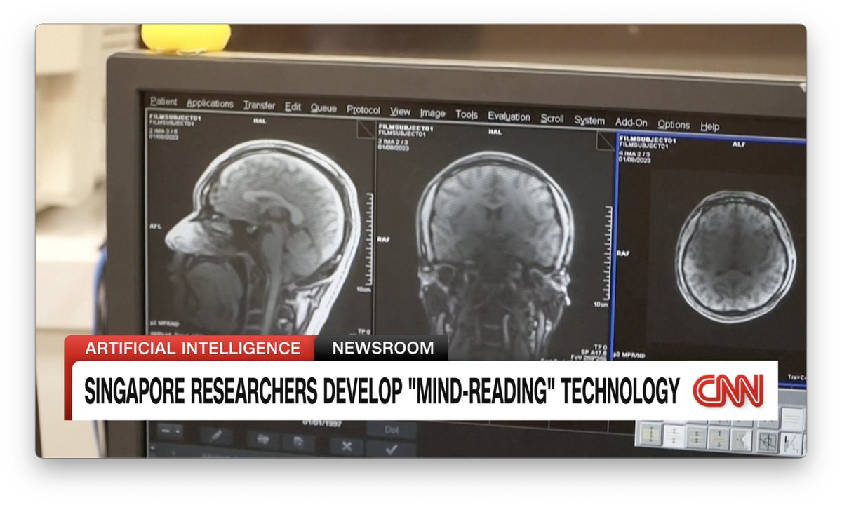 Researchers in Singapore are using artificial intelligence to look at brain scans and recreate the images that are seen, essentially like "reading" a person's mind.
