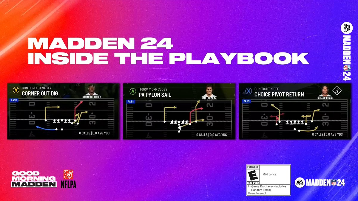 👀 NEW Choice Route for Ja’MarrChase in the Cincinnati Bengals Playbook‼️ Full #Madden24 Playbook ➡️