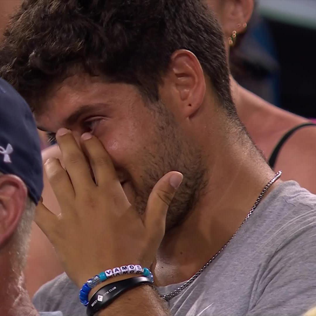 A beautiful moment between brothers 😭 Carlos Alcaraz #CincyTennis