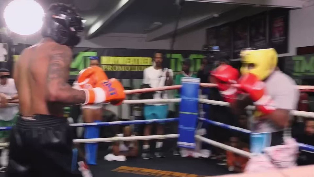 Floyd Mayweather told Chrisean Rock to stop talking while sparring Blueface 🤣