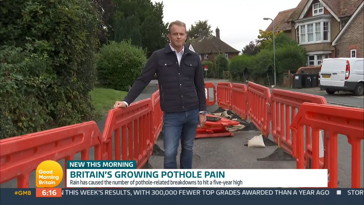 Drivers are breaking down more than at any time in the past 5 years due to potholes. The AA said they received ore that 50,000 call-outs in July to vehicles stranded because of crumbling roads. Nick Dixon reports.