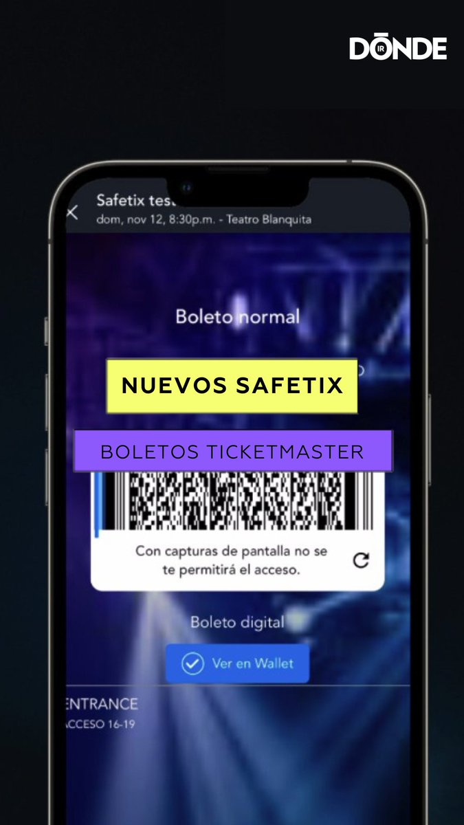 ¿Ya te enteraste de SafeTix? 🎟️ Es el nuevo boleto digital de Ticketmaster, el cual promete ser más seguro ¡te contamos cómo funciona! ✨ 🎥: danielatluna/ig