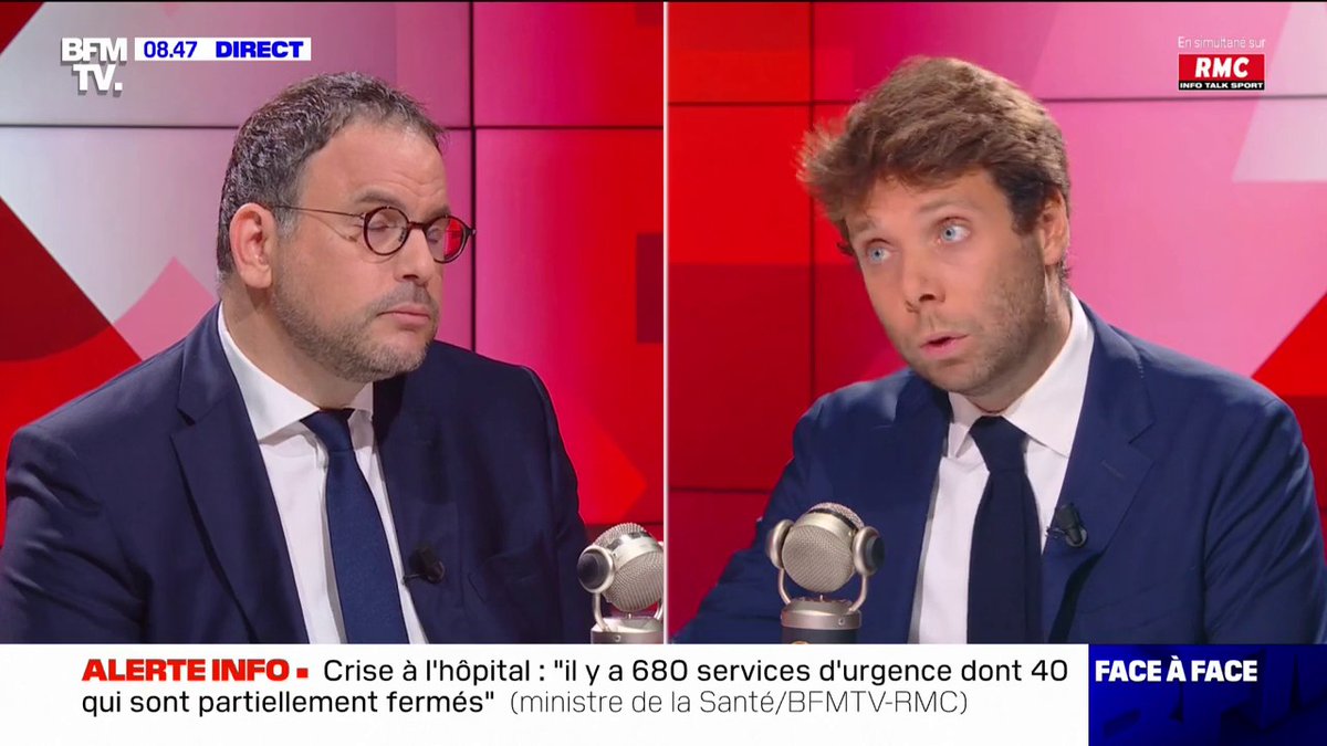Aurélien Rousseau (Aurélien Rousseau), ministre de la Santé, appelle à "reprendre le réflexe de mettre un masque" dès "qu'on a un symptôme ou en contact avec des personnes fragiles"