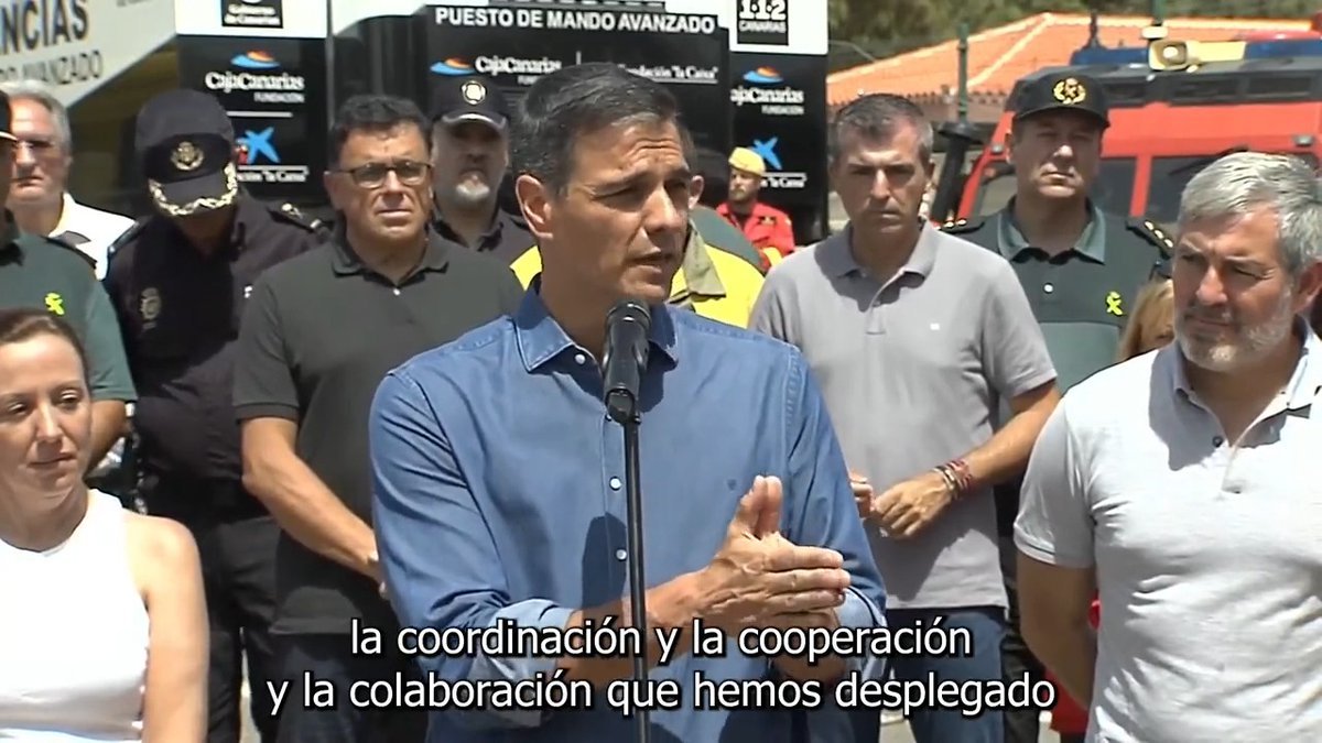 Quiero agradecer la labor de todos los profesionales que trabajan en la extinción del #IFArafoCandelaria. Estamos aportando todos los recursos necesarios y la coordinación entre las administraciones está siendo excelente. En el momento en que el incendio se dé por controlado, el Gobierno aprobará con urgencia la declaración de zona gravemente afectada por una emergencia para facilitar el restablecimiento de la normalidad. Todo mi cariño a las personas afectadas por el fuego.