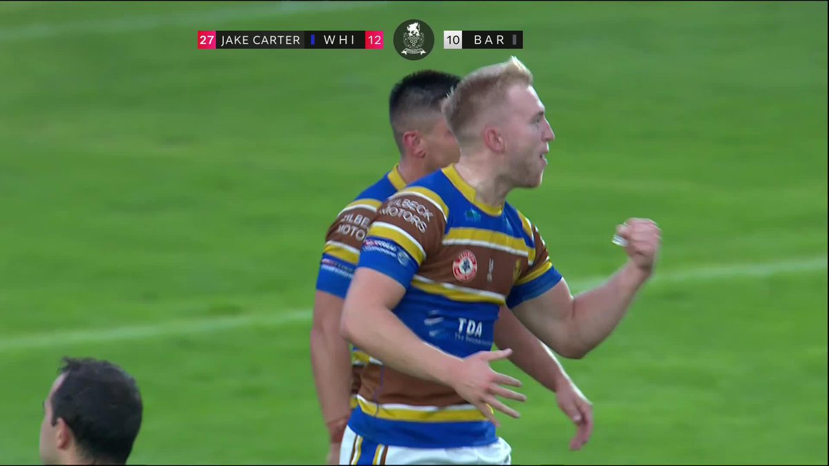 What a pass that is! 🤯 The no look pass from Jamie Doran sets up Jake Carter for an outrageous Whitehaven Rugby League try 🙌